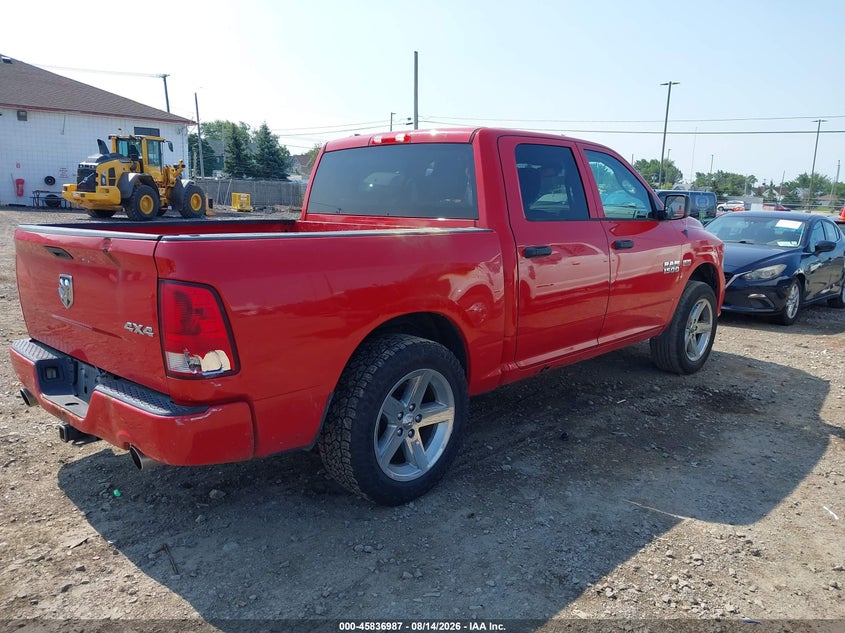 2014 Ram 1500 VIN 1C6RR7KTXES161987 IAAI salvage auction — LEFT REAR, Salvage Title, sold $900 on 2026-08-22 (photo 4)