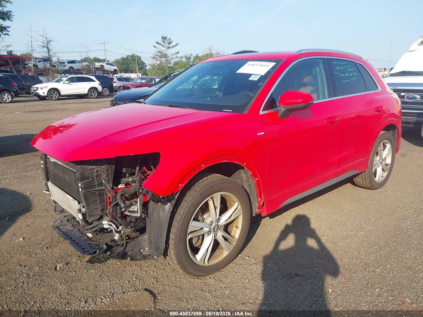 2020 Audi Q3 VIN WA1EECF31L1007915 IAAI salvage auction — FRONT END, Salvage (New Jersey), sold $8,000 on 2026-09-09 (photo 2)