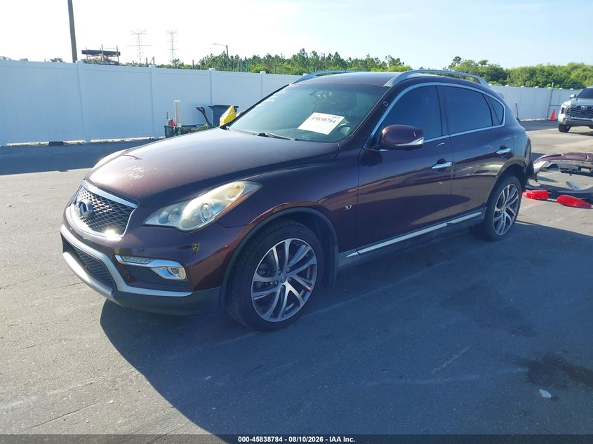 2016 Infiniti Qx50 VIN JN1BJ0RP8GM231322 IAAI salvage auction — REAR END, Rebuildable (Florida), sold $1,500 on 2026-08-20 (photo 2)