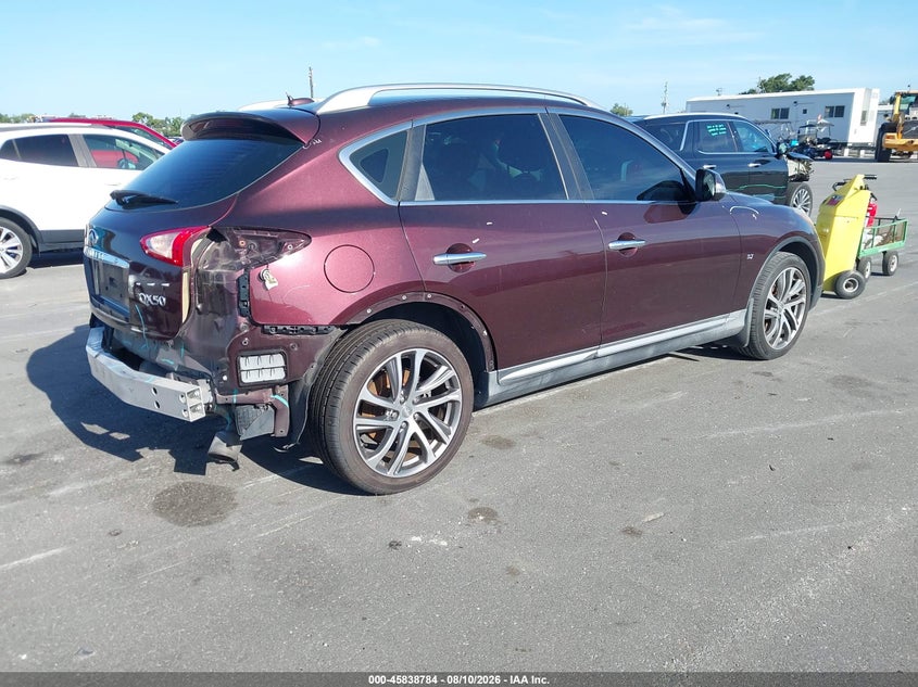 2016 Infiniti Qx50 VIN JN1BJ0RP8GM231322 IAAI salvage auction — REAR END, Rebuildable (Florida), sold $1,500 on 2026-08-20 (photo 4)