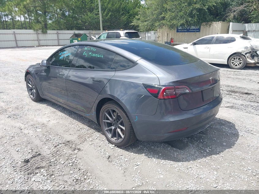 2021 Tesla Model 3 VIN 5YJ3E1EB8MF853185 IAAI salvage auction — FRONT END, Salvage Title, sold $8,275 on 2026-08-29 (photo 3)