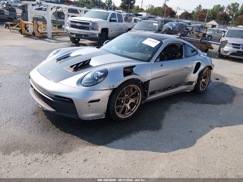 2025 Porsche 911 VIN WP0AF2A94SS279794 IAAI salvage auction — SIDE, Salvage (North Carolina), sold $223,500 on 2026-08-24 (photo 2)