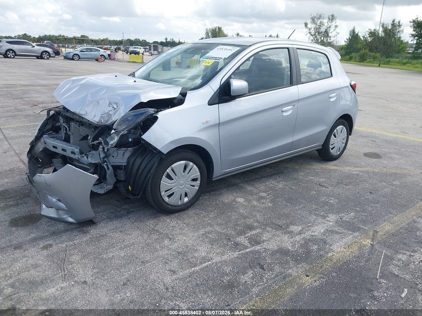2024 Mitsubishi Mirage VIN ML32AUHJ3RH035918 IAAI salvage auction — FRONT END, Salvage Title, sold $1,300 on 2026-08-25 (photo 2)