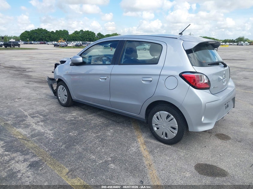 2024 Mitsubishi Mirage VIN ML32AUHJ3RH035918 IAAI salvage auction — FRONT END, Salvage Title, sold $1,300 on 2026-08-25 (photo 3)