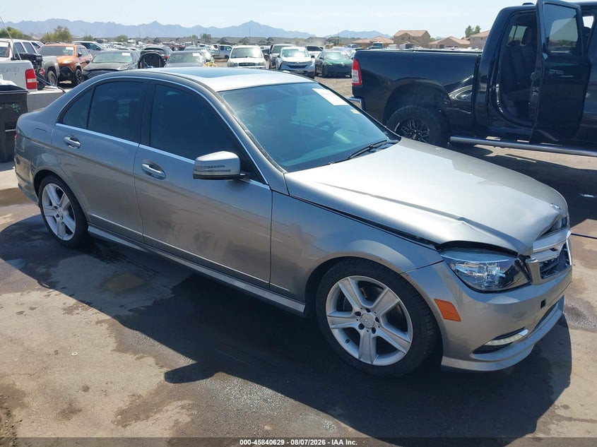 2011 Mercedes-benz C class VIN WDDGF8BB6BR168790 IAAI salvage auction — FRONT END, Salvage (Arizona), sold $1,500 on 2026-08-20 (photo 1)