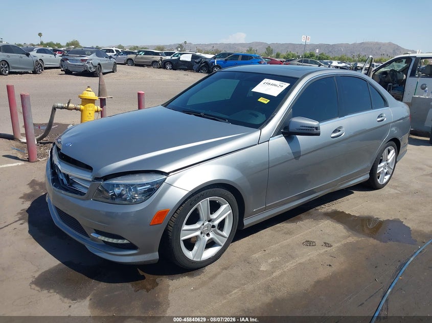 2011 Mercedes-benz C class VIN WDDGF8BB6BR168790 IAAI salvage auction — FRONT END, Salvage (Arizona), sold $1,500 on 2026-08-20 (photo 2)