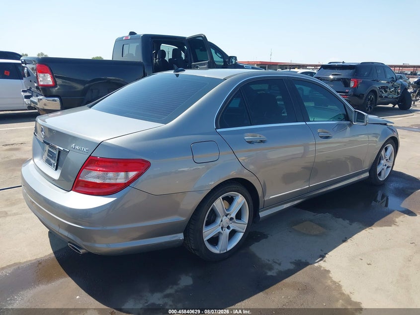 2011 Mercedes-benz C class VIN WDDGF8BB6BR168790 IAAI salvage auction — FRONT END, Salvage (Arizona), sold $1,500 on 2026-08-20 (photo 4)