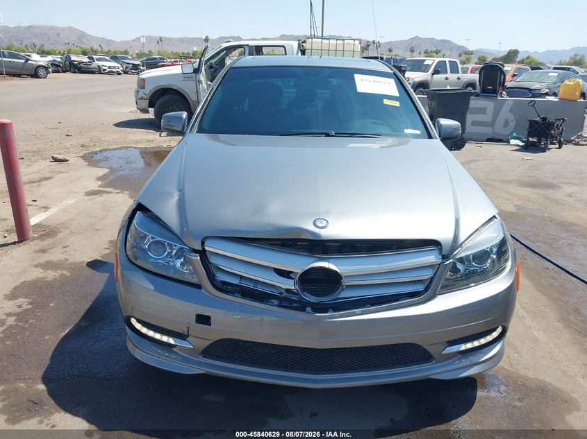 2011 Mercedes-benz C class VIN WDDGF8BB6BR168790 IAAI salvage auction — FRONT END, Salvage (Arizona), sold $1,500 on 2026-08-20 (photo 6)