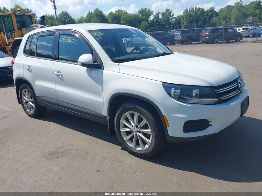 2014 Volkswagen Tiguan VIN WVGBV3AX7EW614602 IAAI salvage auction — NORMAL WEAR, Wait Title, sold $1,225 on 2026-08-13 (photo 1)