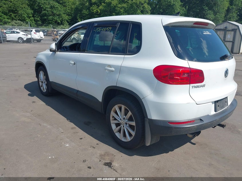 2014 Volkswagen Tiguan VIN WVGBV3AX7EW614602 IAAI salvage auction — NORMAL WEAR, Wait Title, sold $1,225 on 2026-08-13 (photo 3)
