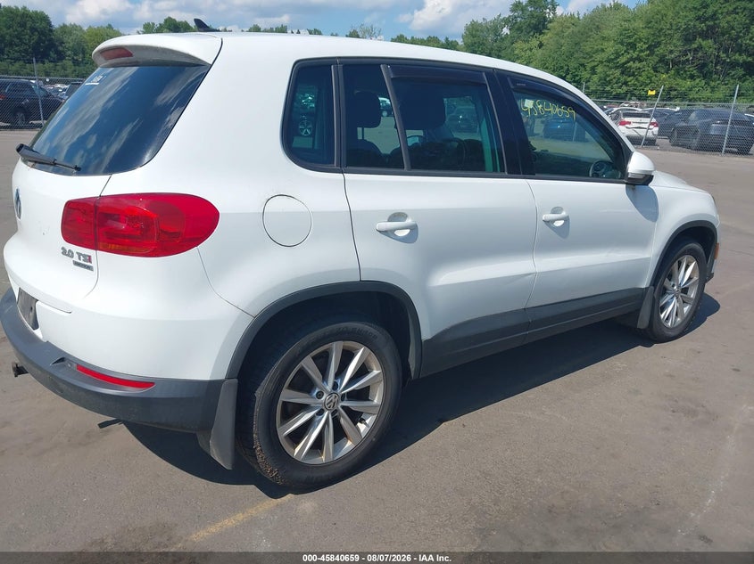 2014 Volkswagen Tiguan VIN WVGBV3AX7EW614602 IAAI salvage auction — NORMAL WEAR, Wait Title, sold $1,225 on 2026-08-13 (photo 4)