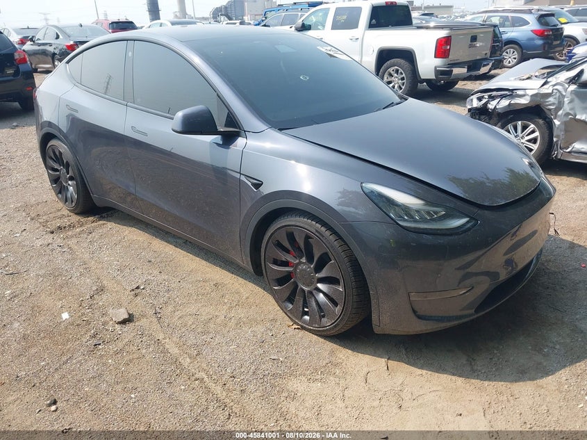 2021 Tesla Model y VIN 5YJYGDEF0MF081740 — IAAI salvage auction photo