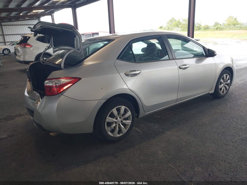 2015 Toyota Corolla VIN 2T1BURHE7FC320948 IAAI salvage auction — REAR END, Salvage Title, sold $2,000 on 2026-08-20 (photo 4)