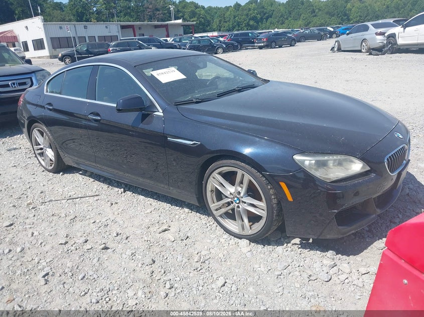 2013 BMW 6er VIN WBA6A0C54DDF14317 IAAI salvage auction — NORMAL WEAR, Clear (Georgia), sold $1,350 on 2026-08-18 (photo 1)