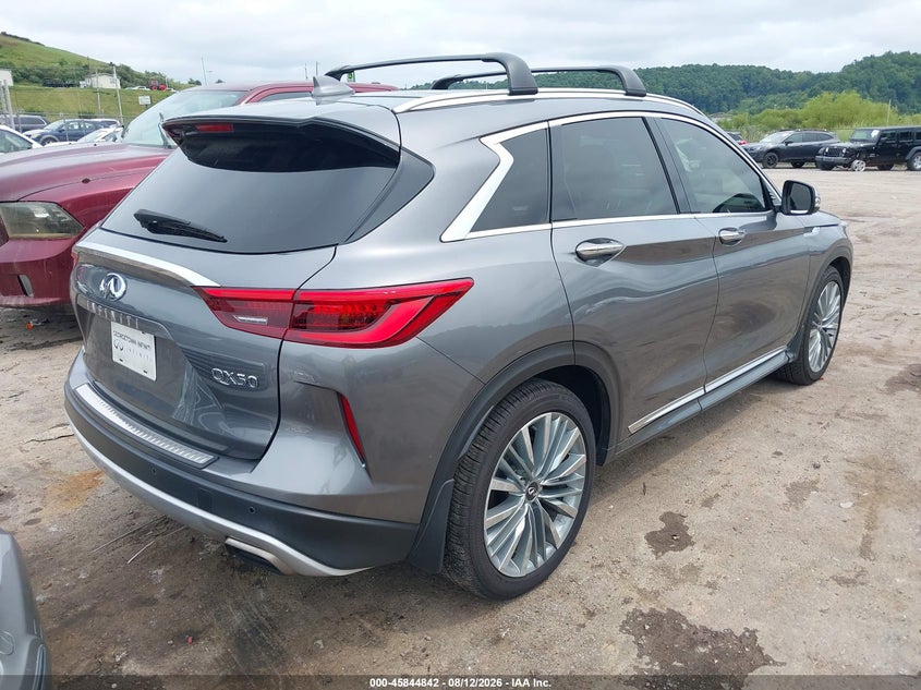 2024 Infiniti Qx50 VIN 3PCAJ5EB4RF101114 IAAI salvage auction — Burn Interior, Salvage Title, sold $16,400 on 2026-10-15 (photo 4)