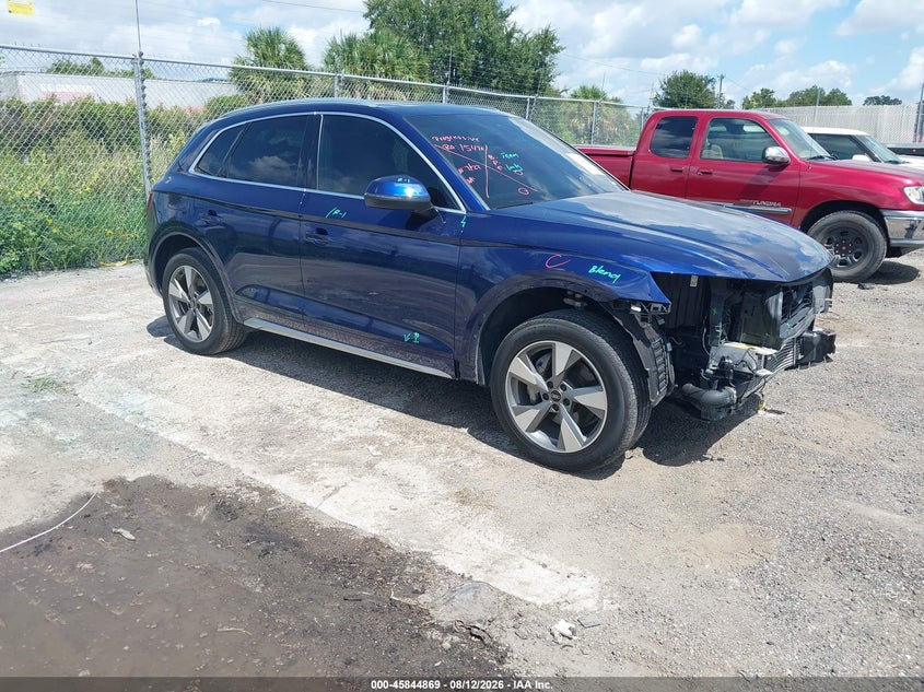 2023 Audi Q5 VIN WA1BBAFY4P2166858 IAAI salvage auction — FRONT END, Salvage Title, sold $13,975 on 2026-08-29 (photo 1)