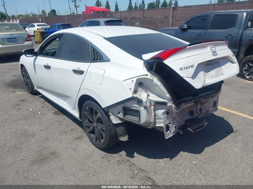 2021 Honda Civic VIN 2HGFC2F82MH547946 IAAI salvage auction — REAR END, Salvage Title, sold $7,100 on 2026-08-20 (photo 3)