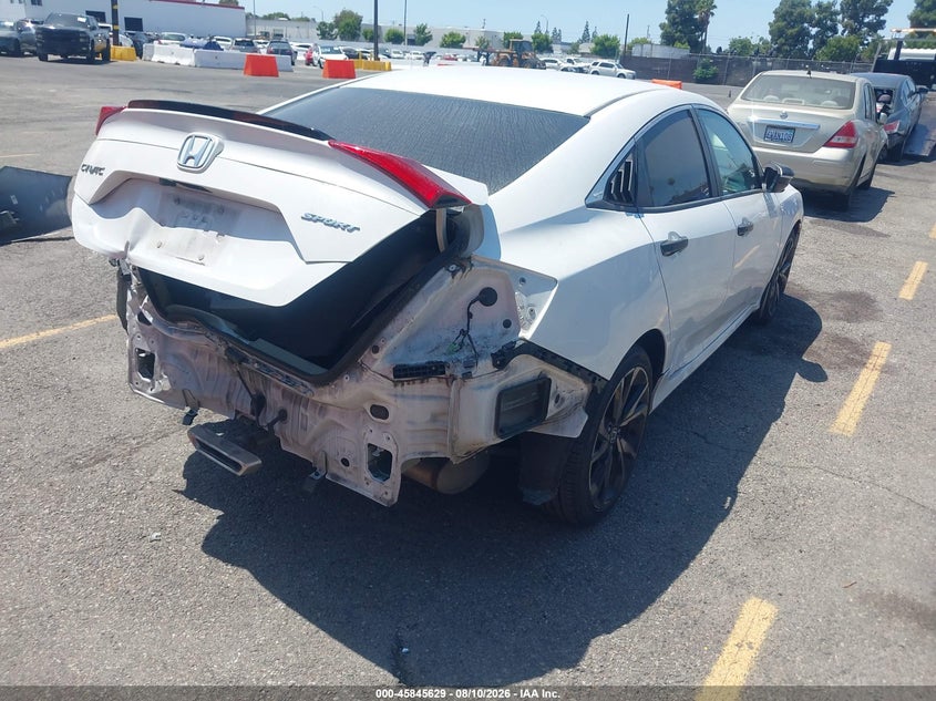 2021 Honda Civic VIN 2HGFC2F82MH547946 IAAI salvage auction — REAR END, Salvage Title, sold $7,100 on 2026-08-20 (photo 4)