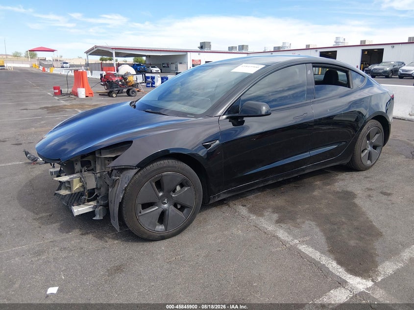2022 Tesla Model 3 VIN 5YJ3E1EB2NF186924 IAAI salvage auction — FRONT END, Wait Title, sold $5,300 on 2026-10-10 (photo 2)