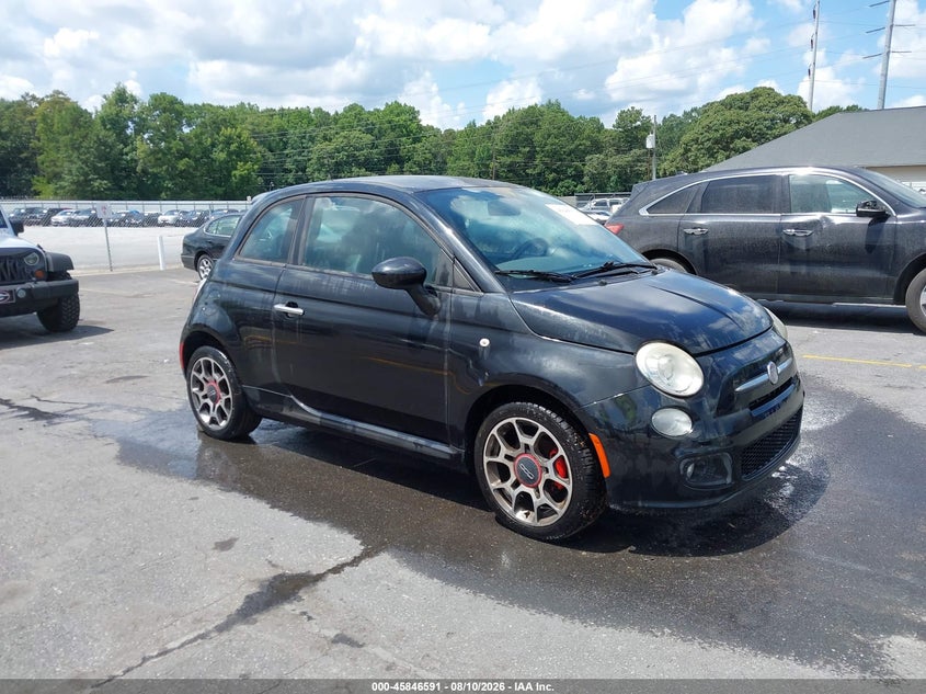 2012 Fiat 500 VIN 3C3CFFBR7CT101932 IAAI salvage auction — NORMAL WEAR, Clear (Georgia), sold $275 on 2026-09-09 (photo 1)