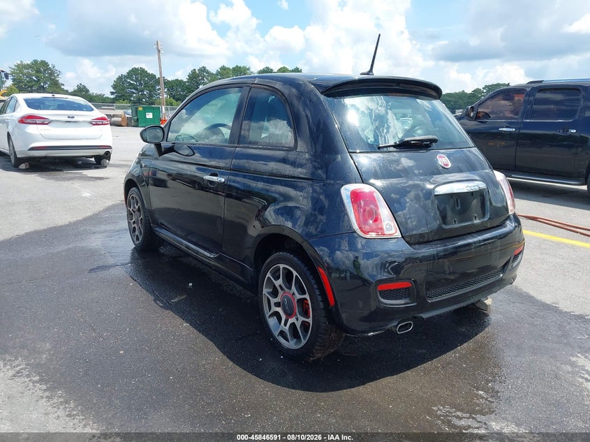 2012 Fiat 500 VIN 3C3CFFBR7CT101932 IAAI salvage auction — NORMAL WEAR, Clear (Georgia), sold $275 on 2026-09-09 (photo 3)