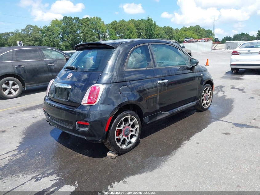 2012 Fiat 500 VIN 3C3CFFBR7CT101932 IAAI salvage auction — NORMAL WEAR, Clear (Georgia), sold $275 on 2026-09-09 (photo 4)