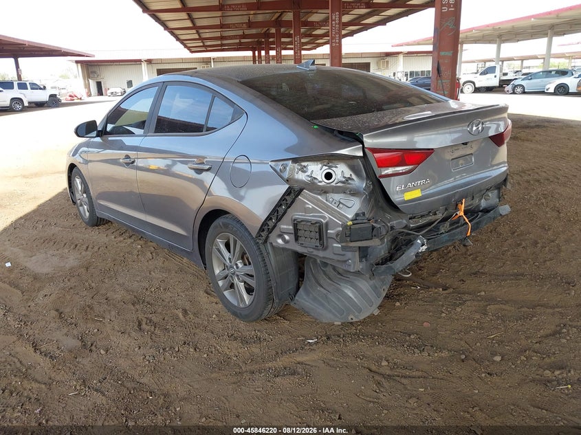 2018 Hyundai Elantra VIN 5NPD84LF0JH248528 IAAI salvage auction — REAR END, Wait Title, sold $2,900 on 2026-08-23 (photo 3)