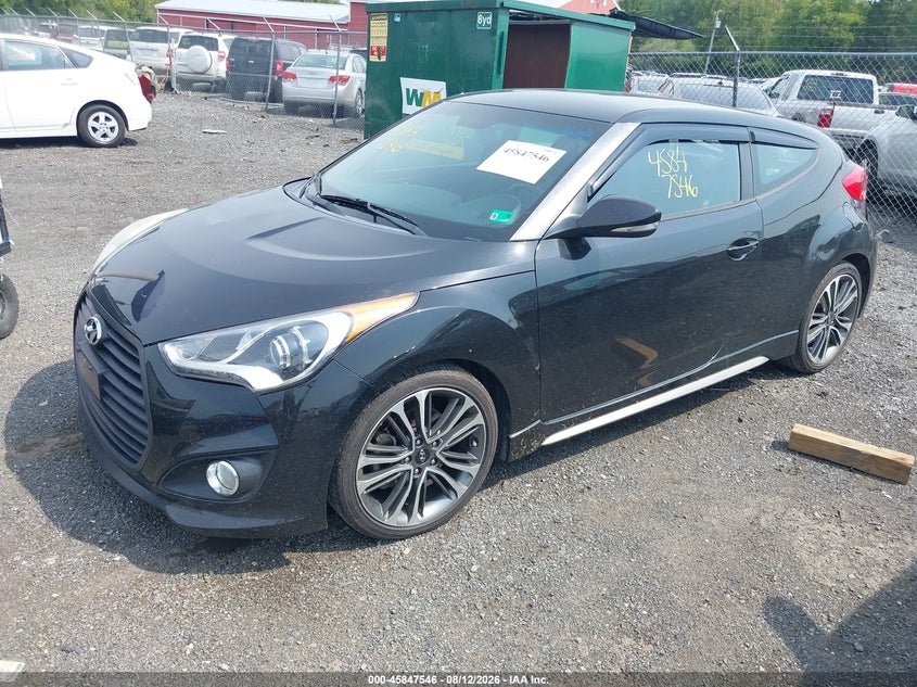 2016 Hyundai Veloster VIN KMHTC6AE7GU278958 IAAI salvage auction — NORMAL WEAR, Clear (Virginia), sold $650 on 2026-08-20 (photo 2)