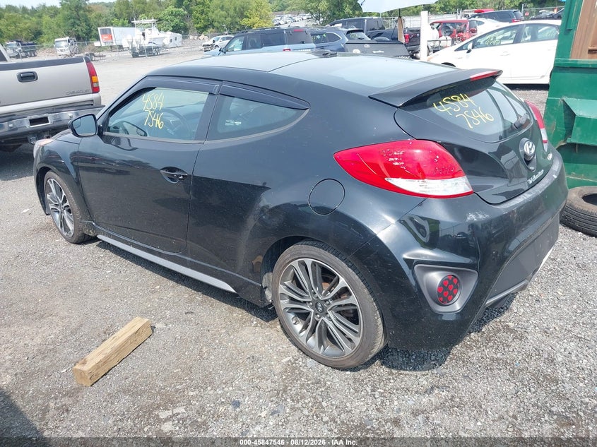 2016 Hyundai Veloster VIN KMHTC6AE7GU278958 IAAI salvage auction — NORMAL WEAR, Clear (Virginia), sold $650 on 2026-08-20 (photo 3)