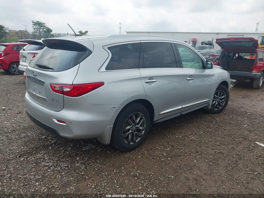 2013 Infiniti Jx VIN 5N1AL0MM5DC328359 IAAI salvage auction — NORMAL WEAR, Clear (Illinois), sold $25 on 2026-08-21 (photo 4)