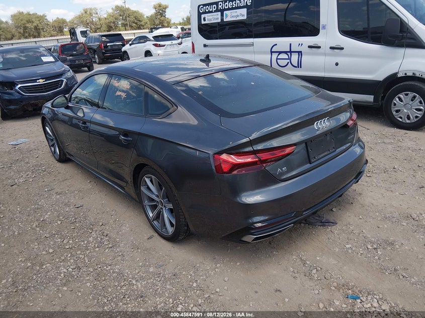 2025 Audi A5 VIN WAUDACF56SA009122 IAAI salvage auction — FRONT END, Enterprise Vehicles Clear Only (Texas), sold $17,600 on 2026-08-15 (photo 3)