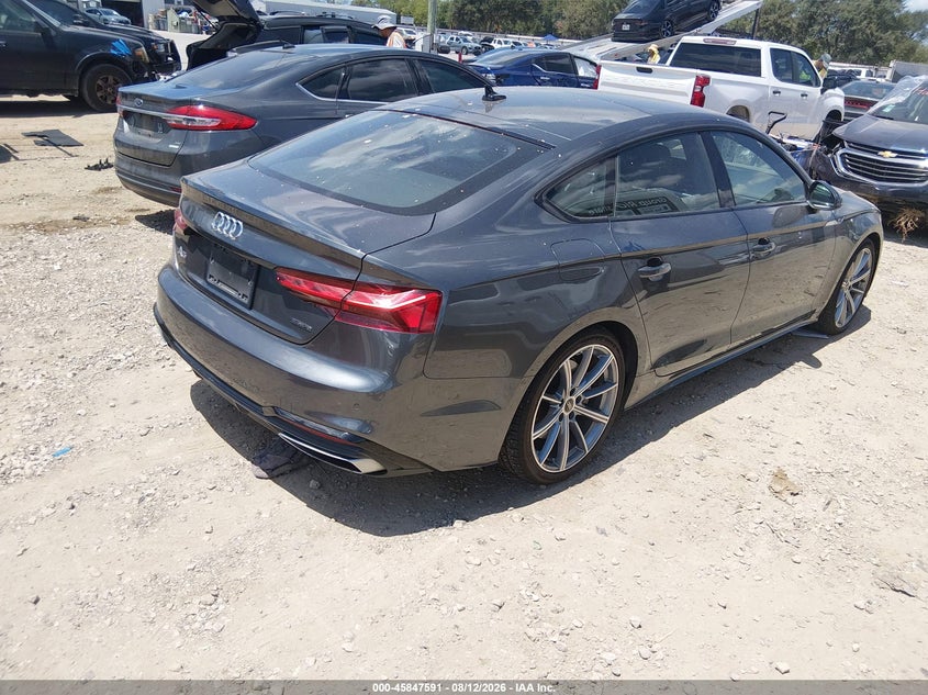 2025 Audi A5 VIN WAUDACF56SA009122 IAAI salvage auction — FRONT END, Enterprise Vehicles Clear Only (Texas), sold $17,600 on 2026-08-15 (photo 4)