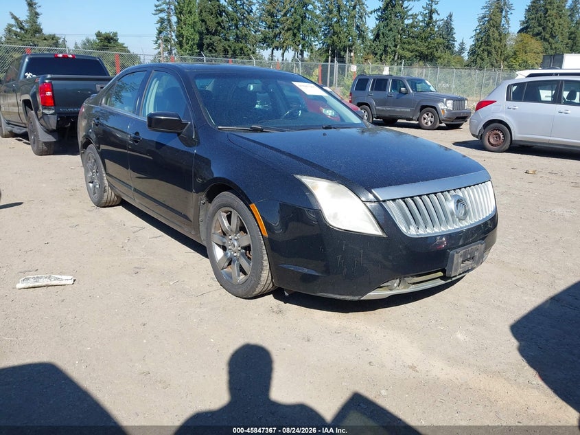 2010 Mercury Milan VIN 3MEHM0JA8AR600652 IAAI salvage auction — LEFT FRONT, Clear (Washington), sold $275 on 2026-09-09 (photo 1)