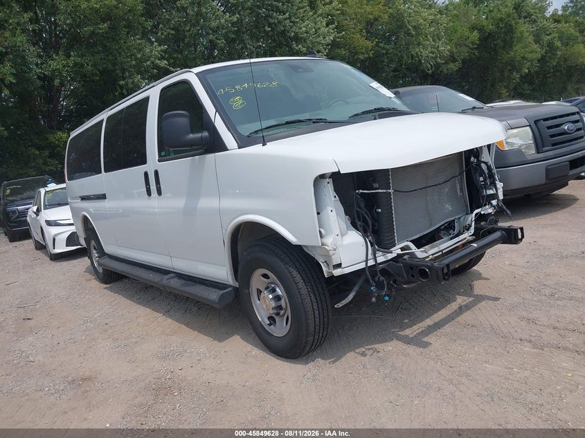 2025 Chevrolet Express VIN 1GAZGPFP4S1258284 IAAI salvage auction — FRONT END, Salvage Title, sold $23,850 on 2026-08-19 (photo 1)
