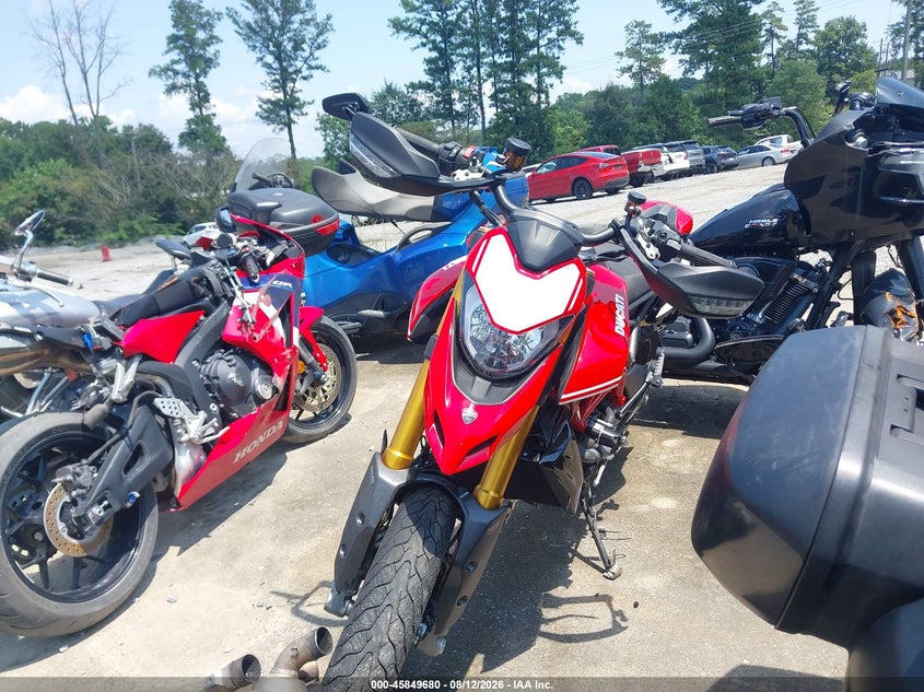 2019 Ducati Hypermotard VIN ZDMBAJDT6KB002704 IAAI salvage auction — FRONT END, Salvage (Georgia), sold $4,100 on 2026-09-16 (photo 2)