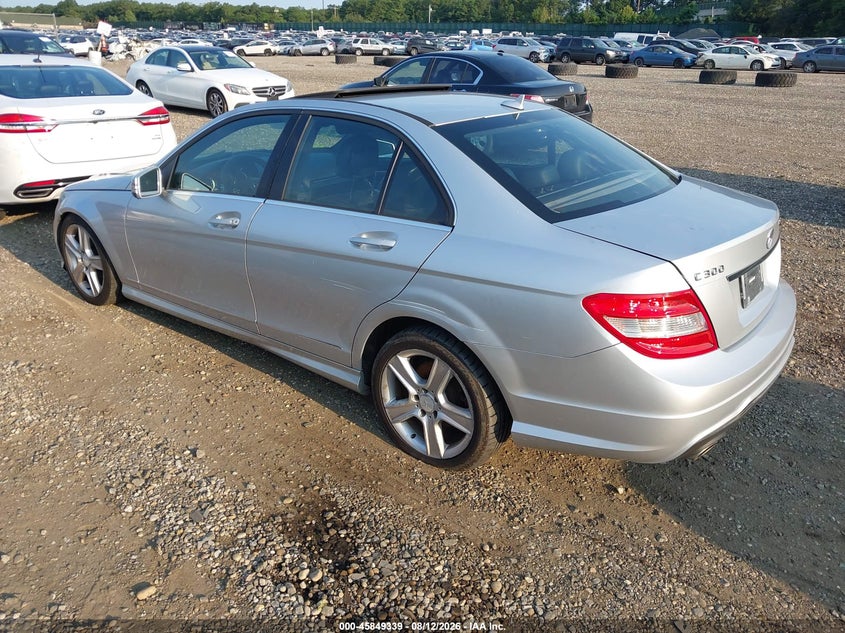 2010 Mercedes-benz C class VIN WDDGF8BB2AR106415 IAAI salvage auction — FRONT & REAR, Clear (New York), sold $450 on 2026-08-18 (photo 3)