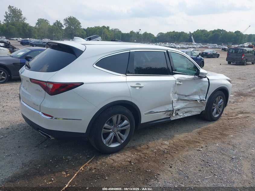 2023 Acura Mdx VIN 5J8YE1H3XPL017181 IAAI salvage auction — RIGHT SIDE, Wait Title, sold $18,400 on 2026-09-22 (photo 4)