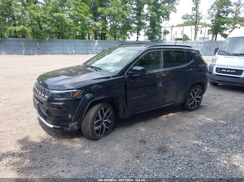 2025 Jeep Compass VIN 3C4NJDCN3ST607694 IAAI salvage auction — REAR END, Salvage Title, sold $8,775 on 2026-10-14 (photo 2)