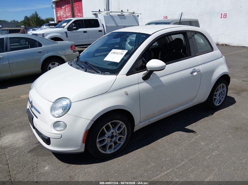 2014 Fiat 500 VIN 3C3CFFAR9ET208629 IAAI salvage auction — RIGHT FRONT, Salvage (Oregon), sold $850 on 2026-10-15 (photo 2)