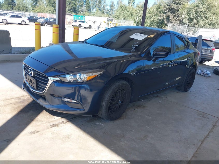 2017 Mazda 3 VIN 3MZBN1U76HM153317 IAAI salvage auction — RIGHT FRONT, Bill Of Sale (Washington), sold $375 on 2026-09-28 (photo 2)