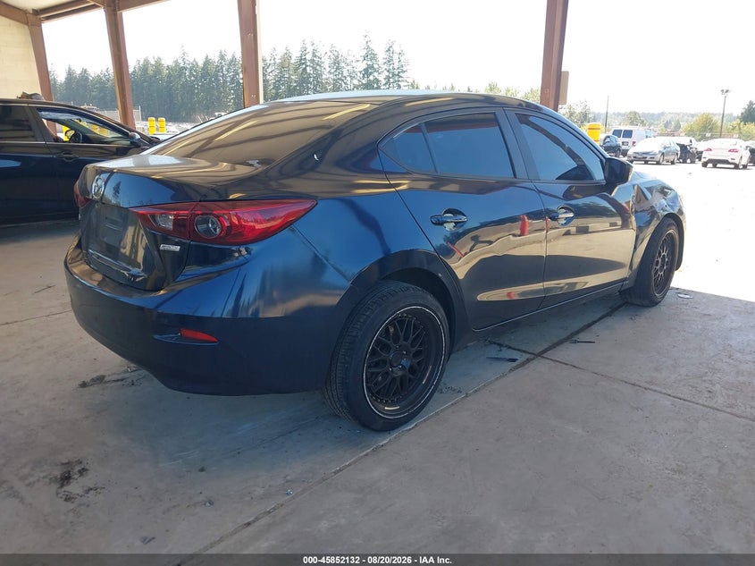 2017 Mazda 3 VIN 3MZBN1U76HM153317 IAAI salvage auction — RIGHT FRONT, Bill Of Sale (Washington), sold $375 on 2026-09-28 (photo 4)