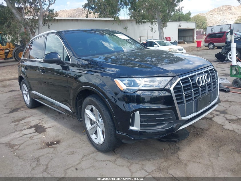 2021 Audi Q7 VIN WA1LJAF78MD028139 IAAI salvage auction — REAR END, Salvage Title, sold $12,700 on 2026-08-23 (photo 1)