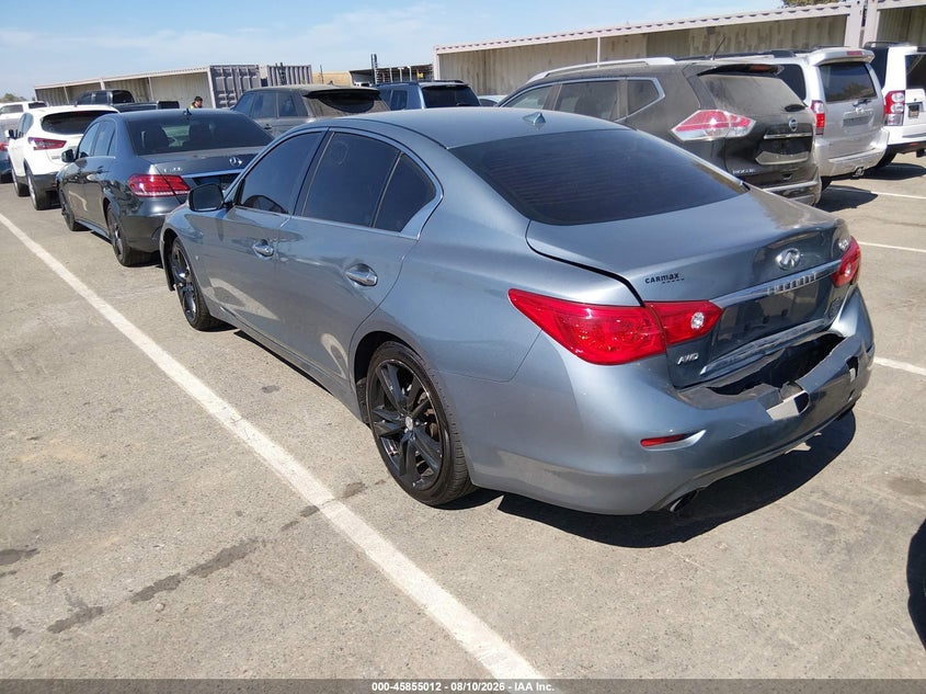 2015 Infiniti Q50 VIN JN1BV7AR5FM406876 IAAI salvage auction — REAR END, Salvage Title, sold $1,550 on 2026-08-22 (photo 3)