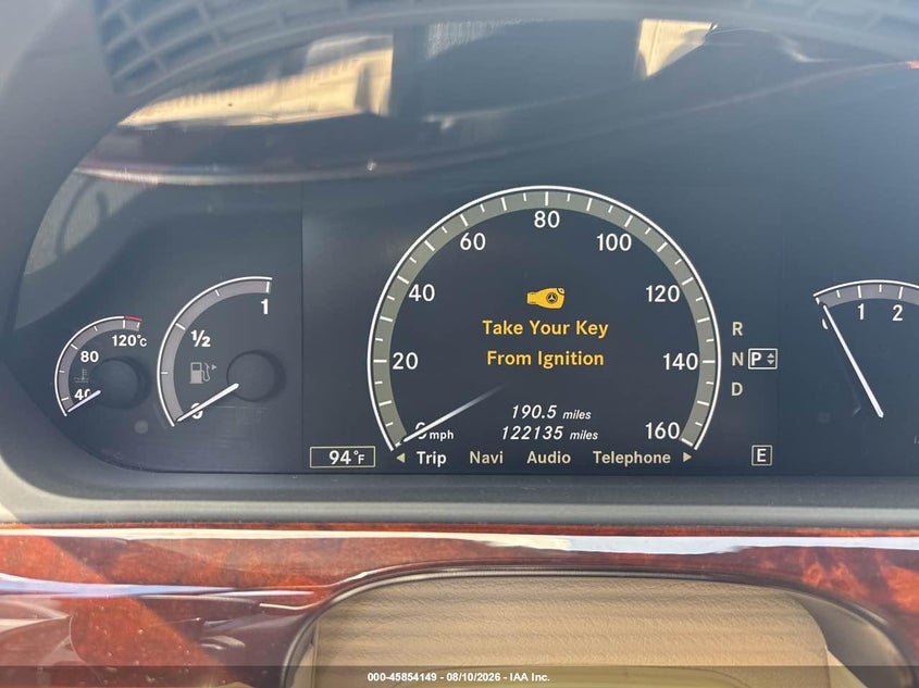 2011 Mercedes-benz S class VIN WDDNG7BB9BA397106 IAAI salvage auction — NORMAL WEAR, Clear (Texas), sold $1,250 on 2026-08-13 (photo 7)