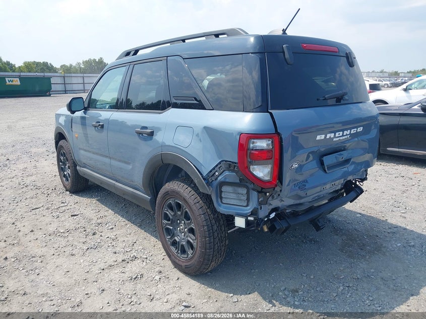 2026 Ford Bronco sport VIN 3FMCR9DA0TRE53402 IAAI salvage auction — REAR END, Clear (Arkansas), sold $12,750 on 2026-09-30 (photo 3)