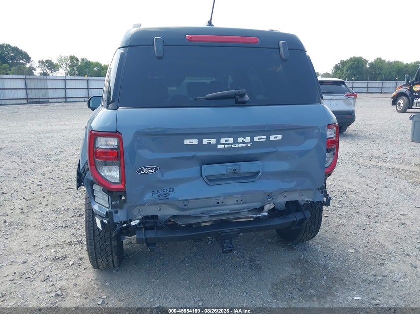 2026 Ford Bronco sport VIN 3FMCR9DA0TRE53402 IAAI salvage auction — REAR END, Clear (Arkansas), sold $12,750 on 2026-09-30 (photo 6)