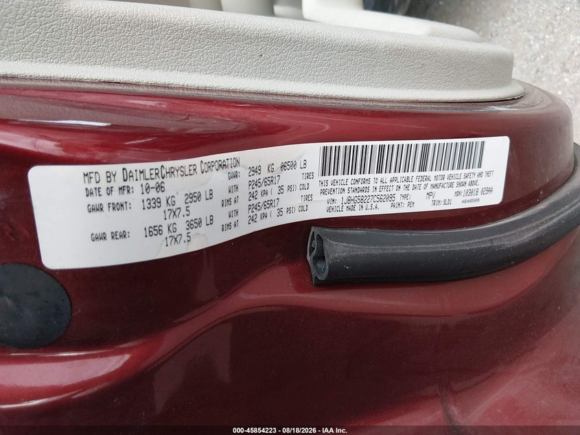 2007 Jeep Commander VIN 1J8HG58227C562095 IAAI salvage auction — ROOF, Salvage (Louisiana), sold $300 on 2026-08-31 (photo 9)
