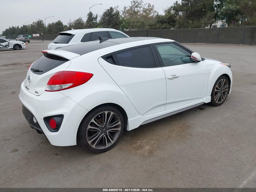 2016 Hyundai Veloster VIN KMHTC6AE5GU283835 IAAI salvage auction — Left Side, Salvage, sold $1,500 on 2026-10-19 (photo 4)