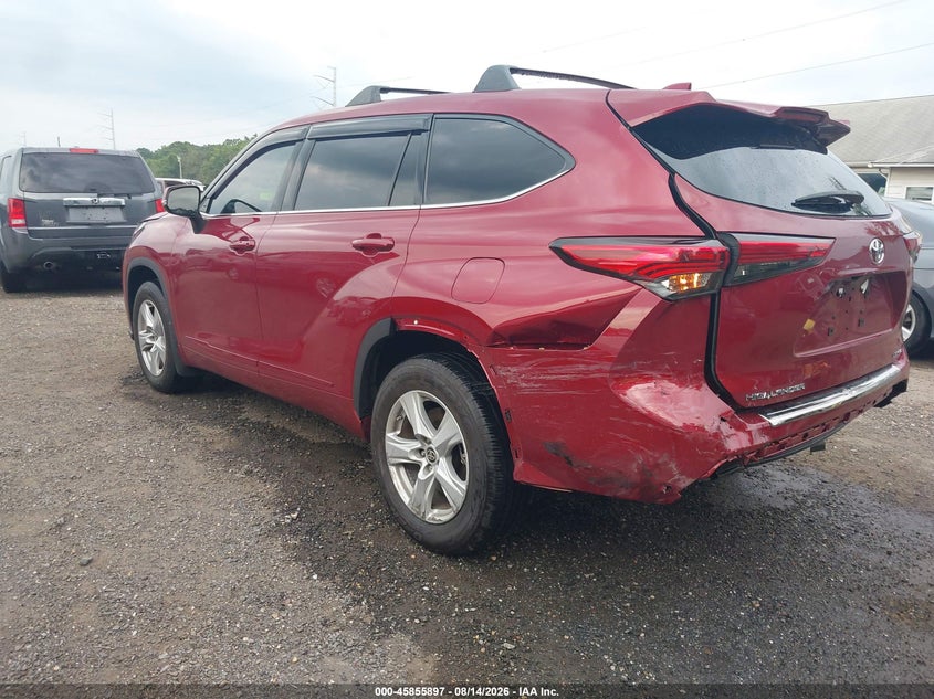 2020 Toyota Highlander VIN 5TDBZRBH2LS025666 IAAI salvage auction — REAR END, Salvage Title, sold $16,025 on 2026-08-26 (photo 3)