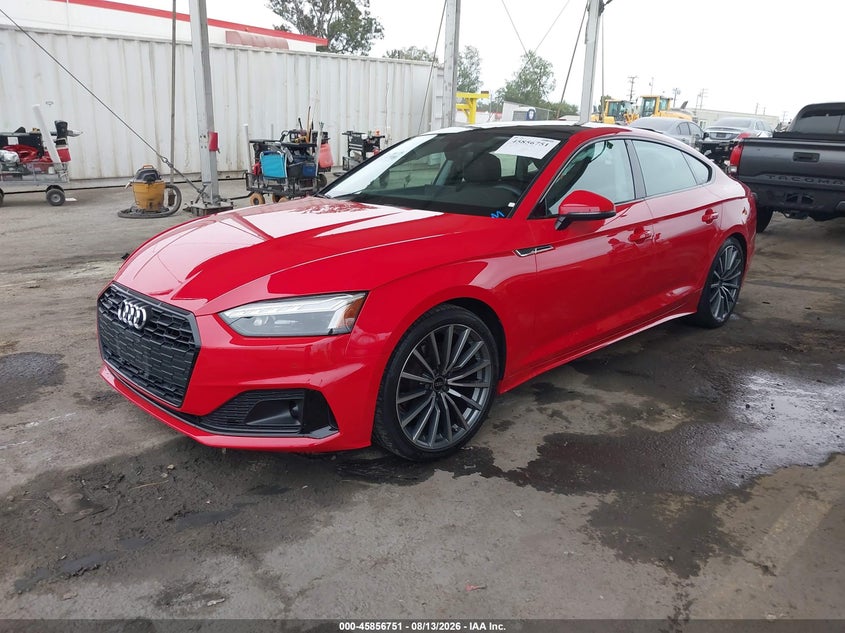 2022 Audi A5 VIN WAUCBCF59NA029510 IAAI salvage auction — RIGHT REAR, Wait Title, sold $12,400 on 2026-09-21 (photo 2)